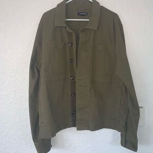 Treasure & Bond Olive Green Shirt Jacket